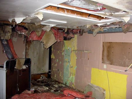 Chippewa Drive-In Theatre - Ruined Concession - Photo From Water Winter Wonderland